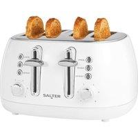 Salter Boston EK6558MW 4 Slice Toaster - White, White