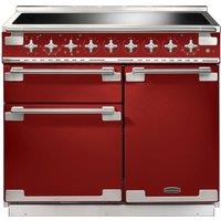 Rangemaster Elise ELS100EIRD 100cm wide Electric Range Cooker with Induction Hob - Cherry Red - A/A Rated, Red