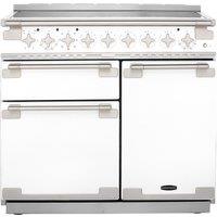 Rangemaster Elise ELS100EIWH 100cm wide Electric Range Cooker with Induction Hob - White - A/A Rated, White