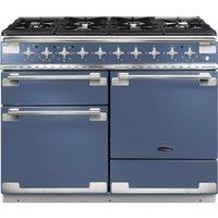 Rangemaster Elise ELS110DFFSB 110cm Dual Fuel Range Cooker with Gas Hob - Stone Blue - A/A/A Rated, Blue