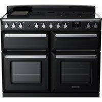 Rangemaster Estel Deluxe ESDLB110EIPGBL/CM1 110cm Electric Range Cooker with Induction Hob - Black / Chrome - A Rated, Black