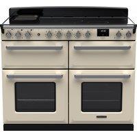 Rangemaster Estel Deluxe ESDLB110EIPPCR/CM1 110cm Electric Range Cooker with Induction Hob - Cream / Chrome - A Rated, Cream