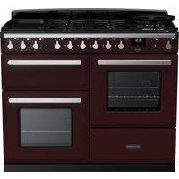 Rangemaster Estel Deluxe ESDLO110DFPBOR/CM1 110cm Dual Fuel Range Cooker - Bordeaux / Chrome - A/A Rated, Red