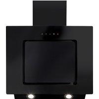 CDA EVA60BL 60cm Angled Chimney Cooker Hood - Black, Black