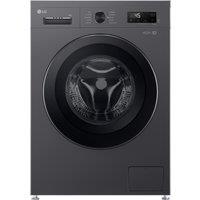 LG X10 Series Direct Drive F4X1009NMK 9kg WiFi Connected Washing Machine with 1400 rpm - Slate Grey - A Rated, Grey