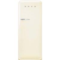 Smeg 50s Style Retro Right Hand Hinge FAB28RCR6UK 153cm High Small Fridge with Ice Box - Cream - C Rated, Cream