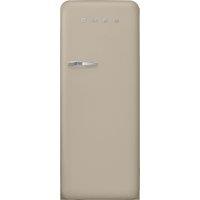 Smeg 50s Style Retro Right Hand Hinge FAB28RDPP5 153cm High Small Fridge - Matte Perfectly Pale - D Rated, Cream