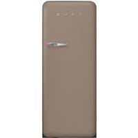 Smeg 50s Style Retro Right Hand Hinge FAB28RDTP6 153cm Small Fridge with Ice Box - Taupe - C Rated, Brown
