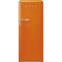 Smeg Right Hand Hinge FAB28ROR5UK 153cm High Small Fridge with Ice Box - Orange - D Rated, Orange