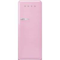 Smeg 50s Style Retro Right Hand Hinge FAB28RPK6 153cm Small Fridge with Ice Box - Pink - C Rated, Pink