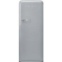 Smeg 50s Style Retro Right Hand Hinge FAB28RSV6 153cm Small Fridge with Ice Box - Silver - C Rated, Silver
