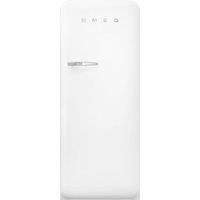 Smeg 50's Style FAB28RWHM6 153cm Small Fridge with Ice Box - Fixed Door Hinge Kit - Matte White - C Rated, White