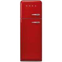 Smeg 50s Style Retro Left Hand Hinge FAB30LRD6UK 172cm 80/20 Fridge Freezer - Red - C Rated, Red