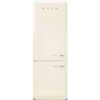 Smeg 50s Style Retro Left Hand Hinge FAB38LCR6 205cm High Frost Free Fridge Freezer - Cream - D Rated, Cream
