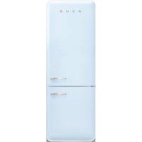 Smeg 50s Style Retro Right Hand Hinge FAB38RPB6 205cm High Frost Free Fridge Freezer - Pastel Blue - D Rated, Blue