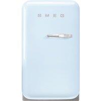 Smeg Left Hand Hinge Mini Bar FAB5LPB5 72cm High Fridge - Pastel Blue - D Rated, Blue
