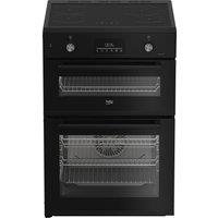 Beko AeroPerfect FDI6731CK 60cm Double Oven Electric Cooker with Induction Hob - Black - A/A Rated, Black