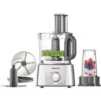 Kenwood MultiPro Express FDP65.180SI 3 Litre Food Processor With 6 Accessories - Silver, Silver