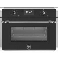 Bertazzoni Heritage Series FHER4077MTNX3 Built In Compact Electric Single Oven with Microwave Function - Matte Black - A Rated, Black