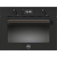 Bertazzoni Professional Series FPRO4077MTN3 Built In Compact Electric Single Oven with Microwave Function - Black, Black