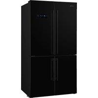 Smeg FQ60NDE Frost Free American Fridge Freezer - Black - E Rated, Black