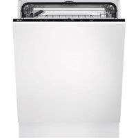 AEG AirDry FSB54607Z Integrated Full Size Dishwasher - Black Control Panel with Sliding Door Fixing Kit - C Rated, Black