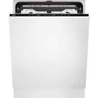 AEG FSE76747P Integrated Full Size Dishwasher - Black Control Panel - A Rated, Black
