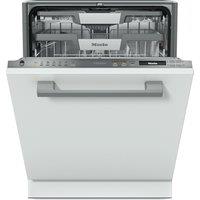 Miele G7080 SCVi Wifi Connected Fully Integrated Full Size Dishwasher - Clean Steel Control Panel with Fixed Door Fixing Kit - A Rated, Stainless Steel