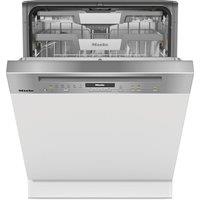 Miele G 7210 SCi EDST/CLST Semi Integrated Full Size Dishwasher - Stainless Steel Control Panel with Fixed Door Hinge Kit - A Rated, Stainless Steel