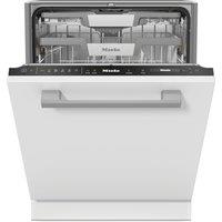 Miele G7672 SCVi Wifi Connected Fully Integrated Full Size Dishwasher - Black Control Panel with Fixed Door Hinge Kit - A Rated, Black