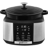 Good Food in partnership with Tower GF16012 5.5 Litre Multi Cooker - Stainless Steel / Black, Stainless Steel