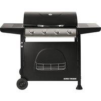 George Foreman Product Care Group 4 Burner Gas 1 Burner Gas Barbecue - Black, Black