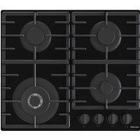 Hisense GG663BHF 60cm Gas Hob - Black, Black