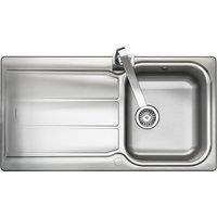 Rangemaster Glendale 1 Bowl Inset Kitchen Sink - Stainless Steel, Stainless Steel