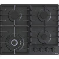 Hisense GM663BHF 60cm Gas Hob - Black, Black