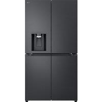 LG NatureFRESH GMF960EV4E Total No Frost American Fridge Freezer - Essence Black Steel - E Rated, Essence Black Steel