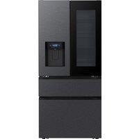 LG GMGS50DEEP Wifi Connected Plumbed Total No Frost Multi-door American Fridge Freezer - Essence Black Steel - E Rated, Black