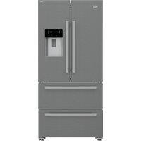 Beko HarvestFresh GNE460520DVPX Plumbed Frost Free American Fridge Freezer - Stainless Steel Effect - E Rated, Stainless Steel
