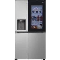 LG InstaView GSGV81PYLL Wifi Connected Non-Plumbed Frost Free American Fridge Freezer - Prime Silver - E Rated, Silver