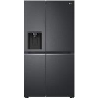 LG NatureFRESH GSLV71MCTD Wifi Connected Non-Plumbed Frost Free American Fridge Freezer - Matte Black - D Rated, Black