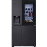 LG Fit & Max GSXE80EVBE Wifi Connected Plumbed Total No Frost Multi-door American Fridge Freezer - Essence Black Steel - E Rated, Essence Black Steel