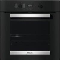 Miele H2455BP Built In Electric Single Oven with Pyrolytic Cleaning - Black - A+ Rated, Black