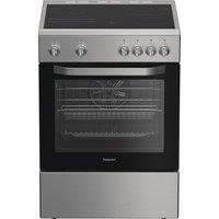 Hotpoint H6V5KMX/UK 60cm Single Oven Electric Cooker with Ceramic Hob - Stainless Steel - A Rated, Stainless Steel
