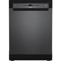 Hotpoint H8F HP51BS UK Full Size Dishwasher - Black Steel - B Rated, Black
