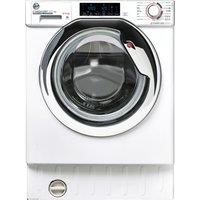 Hoover H-WASH&DRY 300 PRO HBDOS 695TAMCET80 Integrated 9Kg/5Kg Washer Dryer with 1600 rpm - White / Chrome - D Rated [Wash&Dry], A Rated [Wash Only], White