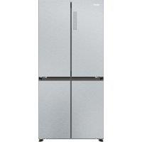 Haier Cube 83 Series 3 HCR3818ENMG Total No Frost American Fridge Freezer - Silver - E Rated, Silver