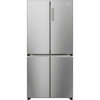 Haier Cube 83 Serie 3 HCR7818DNMM Total No Frost American Fridge Freezer - Platinum Silver - D Rated, Silver