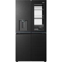 Haier Horizon HCW99F18DHMB Wifi Connected Non-Plumbed Total No Frost Multi-door American Fridge Freezer - Obsidian Steel - D Rated, Obsidian Steel