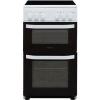 Hotpoint Cloe HD5V92KCW 50cm Electric Cooker with Ceramic Hob - White - A Rated, White