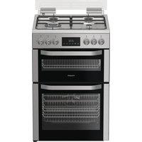 Hotpoint HDD6GDC2WX 60cm Dual Fuel Cooker - Stainless Steel - A/A Rated, Stainless Steel